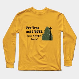 Pro Tree and I Vote noQR Long Sleeve T-Shirt